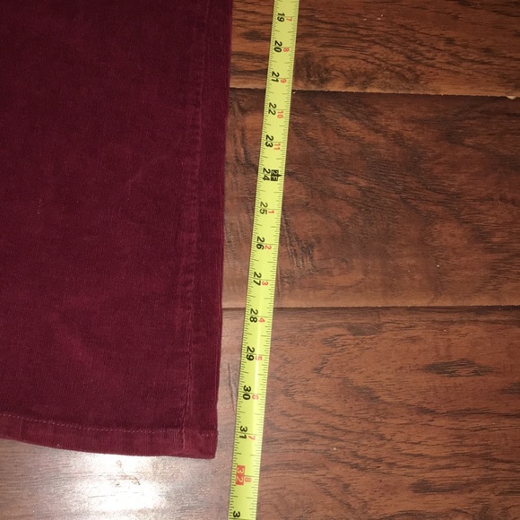 Boutique Burgundy Corduroy Flare Jeans - Picture 6 of 11